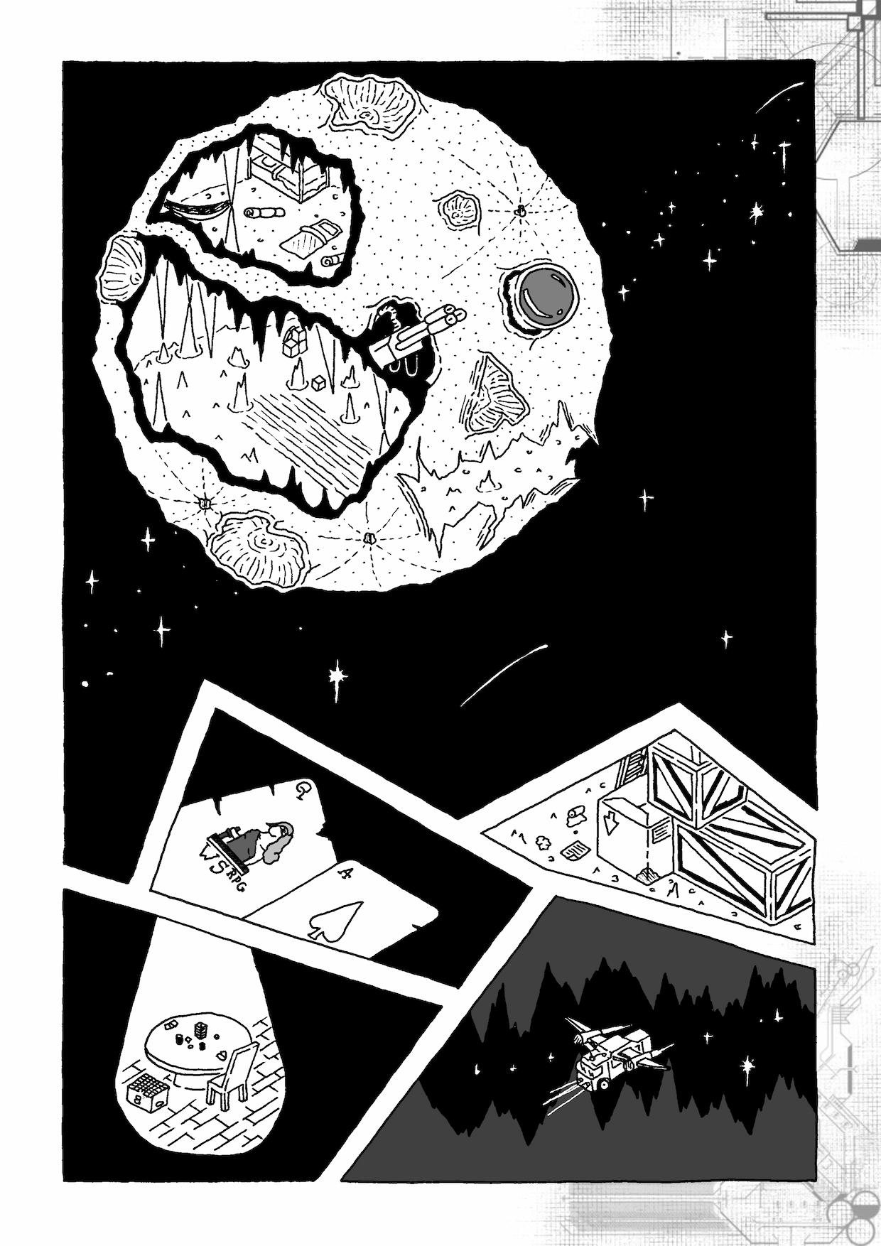 Pirate Moon - Gang hideout moon with face for WeirdspaceRPG